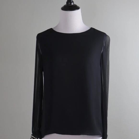 $440 Alice and Olivia black blouse - Picture 5 of 9